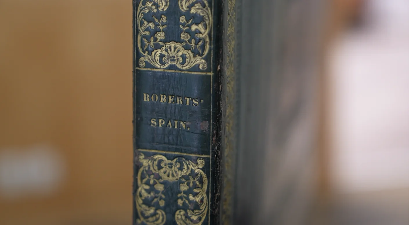 Library reveals rare book published 190 years ago with 26 paintings of Spain